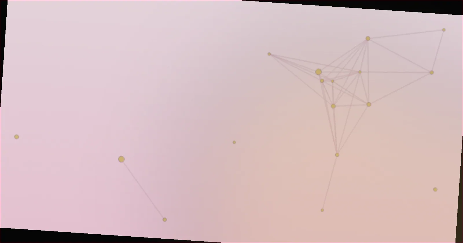 Amber constellation pattern suggesting a garment shape repeated across generations